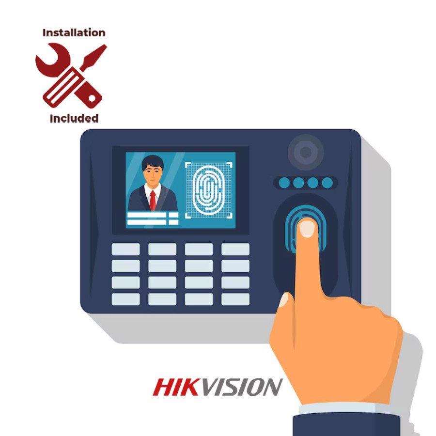 Card / Fingerprint / Face Door Access Control + Time Attendance System with Installation