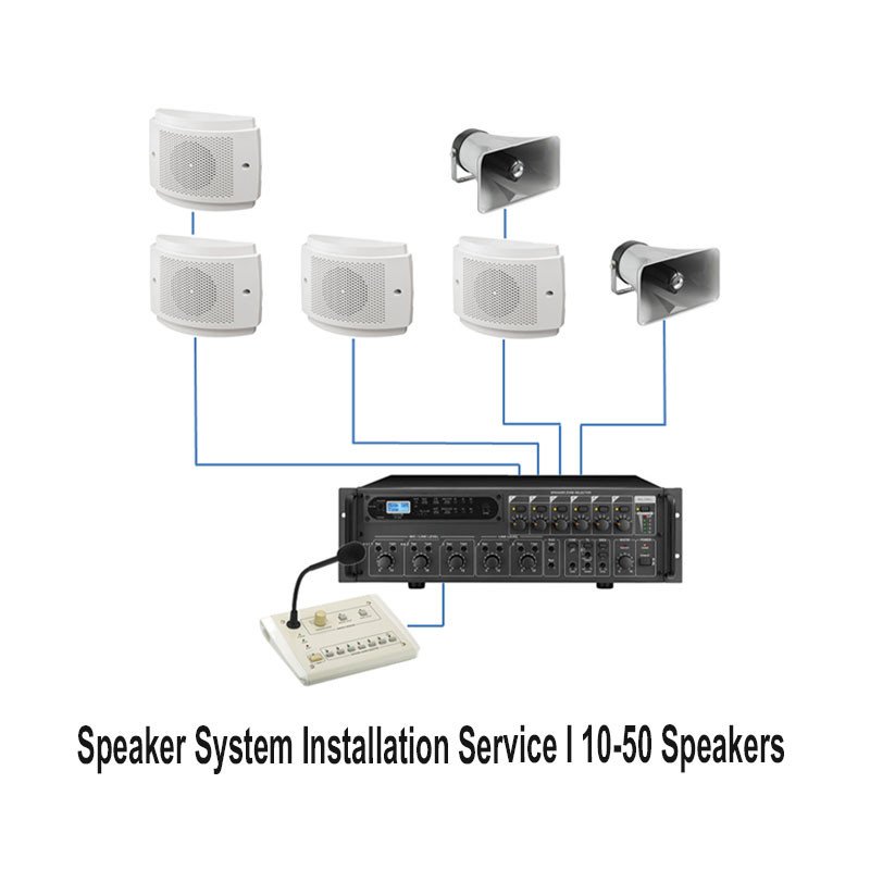 Speaker System Installation Service I 10-50 Speakers I (Installation Only)