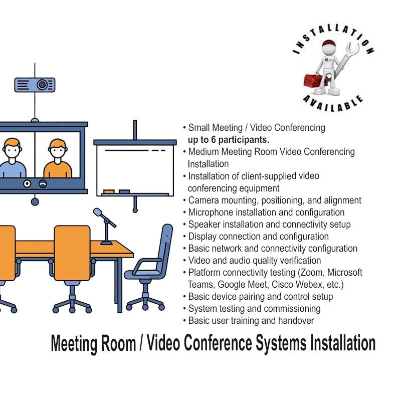 Meeting Room / Video Conference Systems Installation I Installation Only