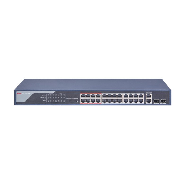Hikvision DS-3E0326P-E(B) 24 Port Fast Ethernet Unmanaged POE Switch