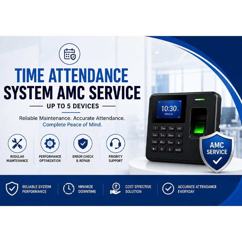 Time Attendance System Annual Maintenance Contract (AMC) Service (Up to 5 Devices)