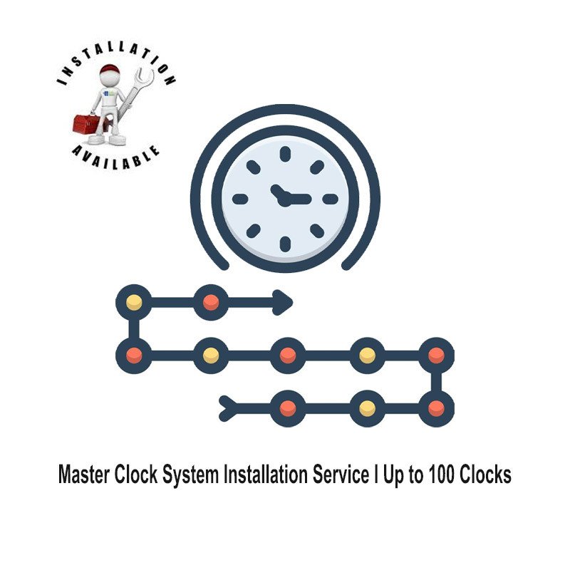 Master Clock System Installation Service I Up to 100 Clocks I Installation Only