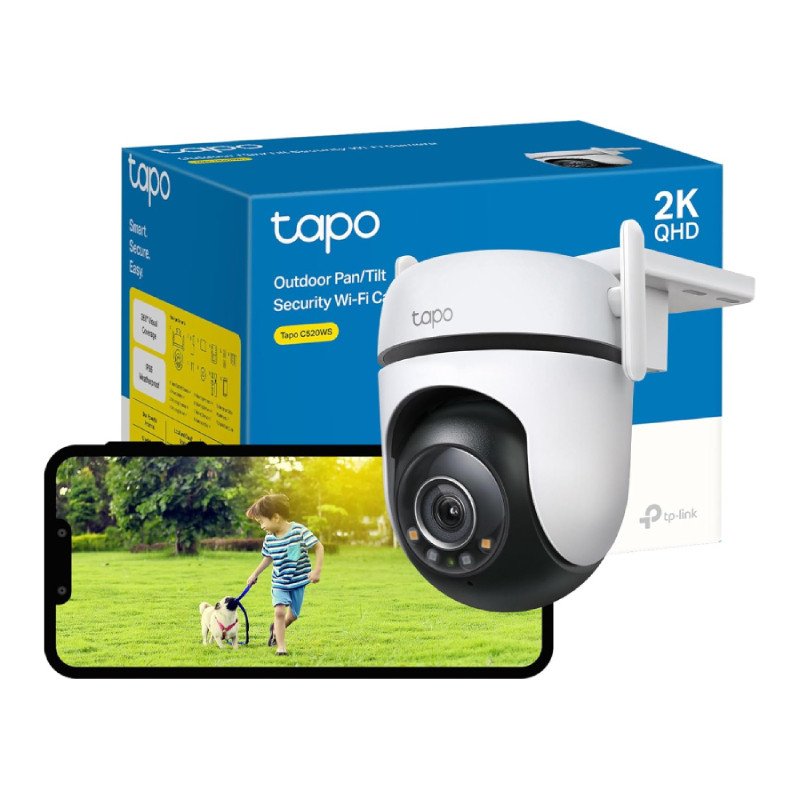TP-Link Tapo C520WS 2K QHD Outdoor Pan/Tilt Security Wi-Fi Camera
