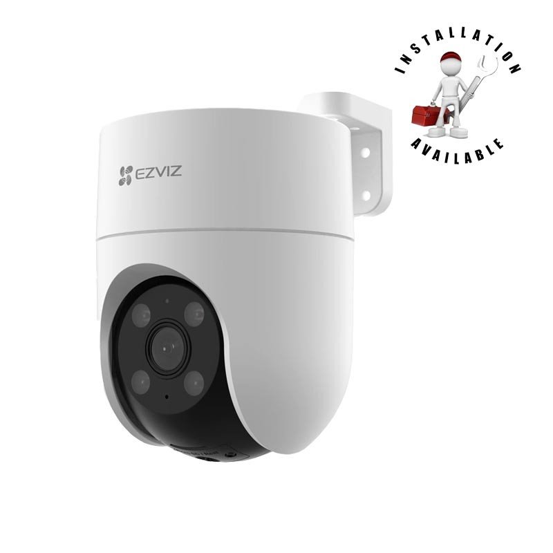 4 Camera Bundle with Installation | EZVIZ H8C Pro 4MP Smart Outdoor Wi-Fi Camera | Also Available in 8-Camera Bundles