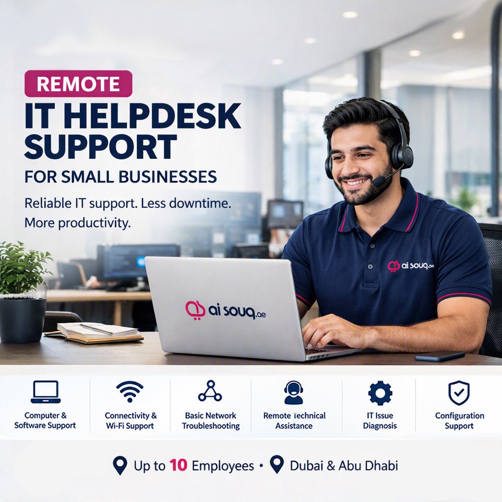 Remote IT Helpdesk Support for Small Businesses | Up to 10 employees | Dubai & Abu Dhabi