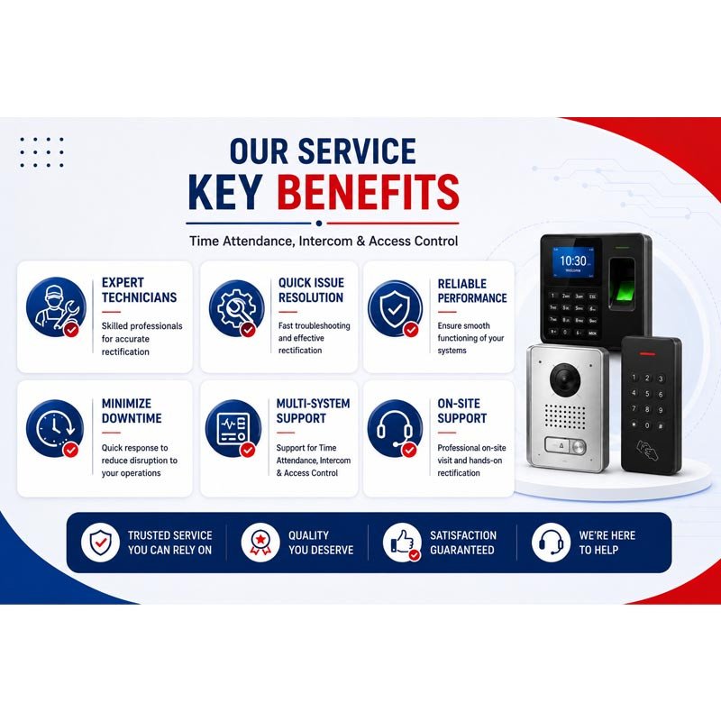 Technician Visit & Rectification  Service– Time Attendance, Intercom & Access Control