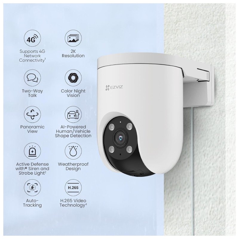 EZVIZ H8C 4G 2K Outdoor Security  Wifi Camera