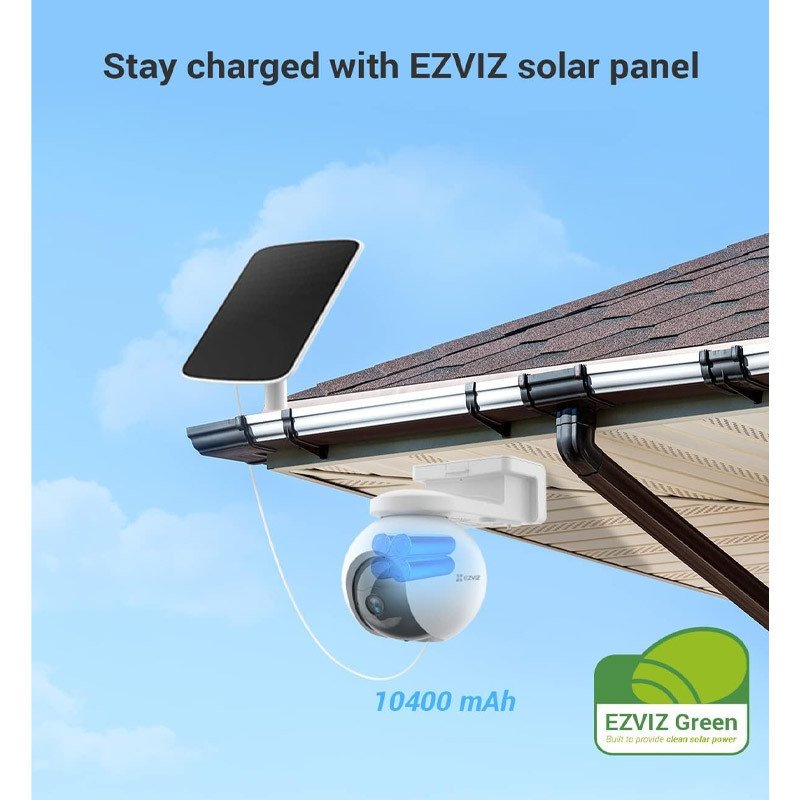 EZVIZ EB8 Pro 4G Kit 8MP 4K Smart Battery Security Camera with Solar Panel