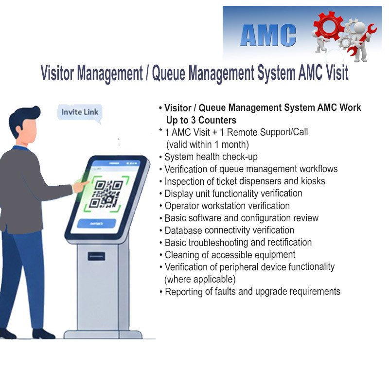 Visitor Management & Queue Management System AMC Services I Visit-Based
