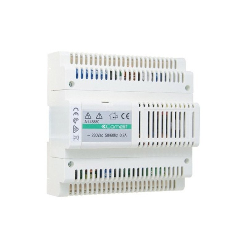 Comelit 4888C Simplebus2 System Power Supply Mixer – 8 DIN Module