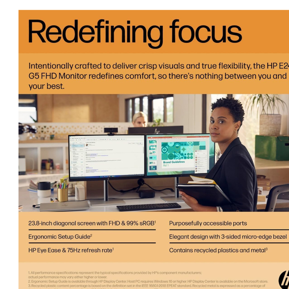 HP E24 G5 24" Full HD LCD Monitor