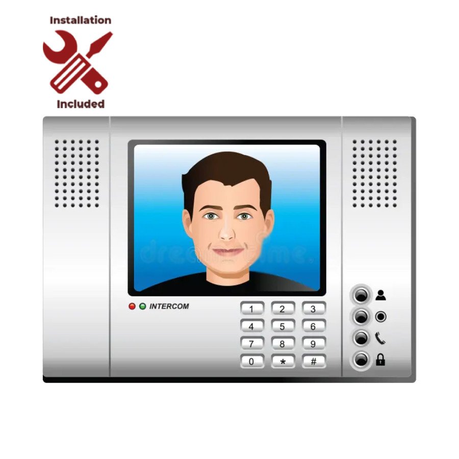 Video Intercom + Door Access Control + Time Attendance System With Installation