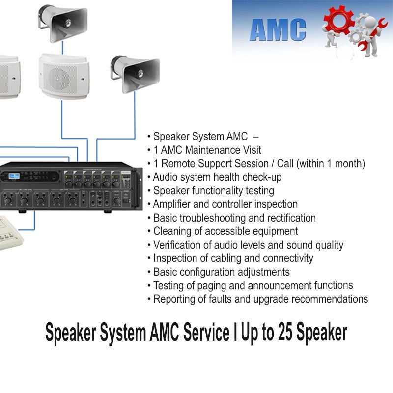 Speaker System AMC (Annual Maintenance Contract) Service (Visit-Based)
